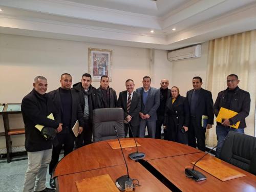  لقاء المكتب الوطني للنقابة الوطنية للعاملين بالتعليم العالي، التوجه الديمقراطي، بمديرية الموارد البشرية للتعليم العالي